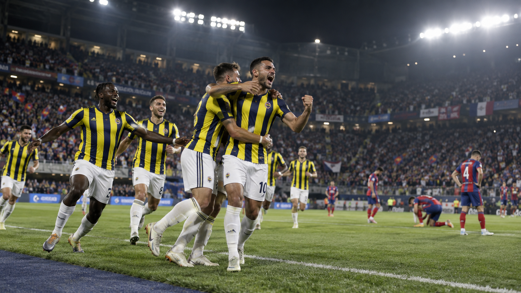 Fenerbahçe, Olympique Lyon’u deplasmanda 2-1 yenerek toplamda 3-2 üstünlük sağladı